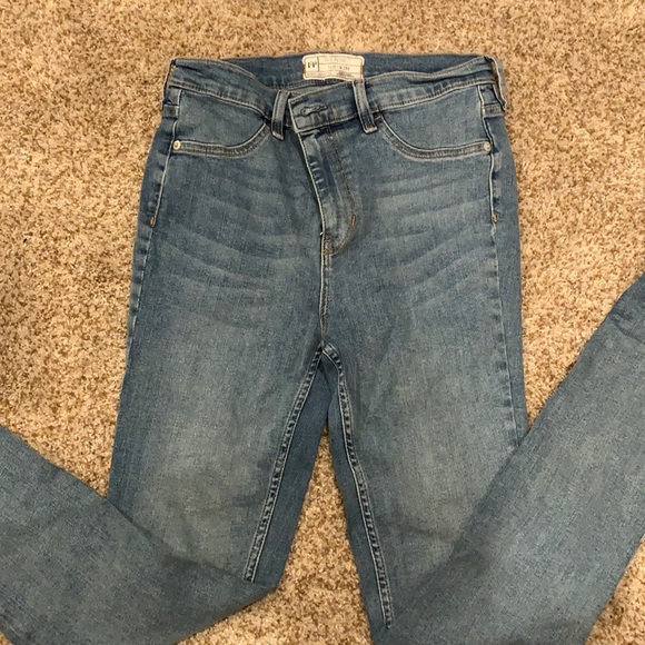 Free People Denim - Free People Sz 28 High waist  stretch skinny jeans